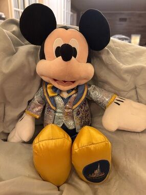 Disney 50th Anniversary Plush with Gold and Navy Emblem